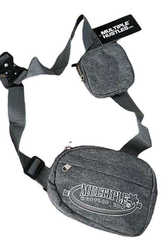 GREY MULTIPLE HUSTLES CROSS BAG