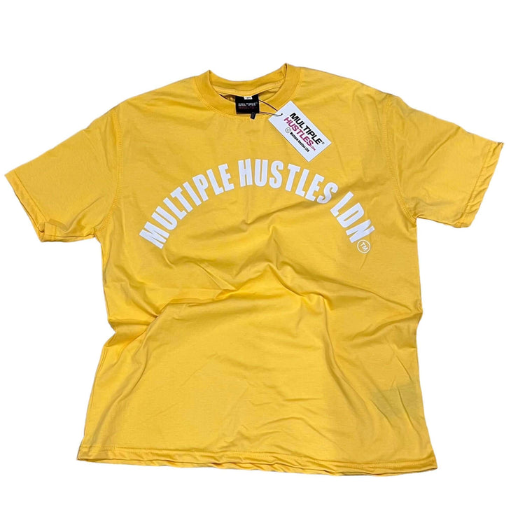 YELLOW WHITE ARCH SUMMER TEE