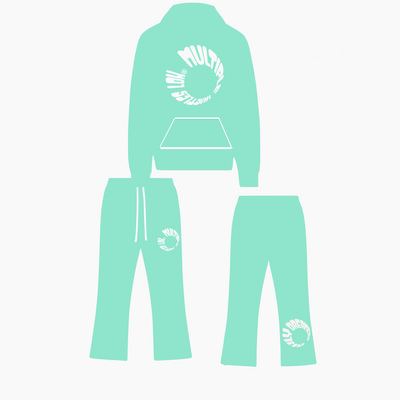 Turquoise Straight Leg Set - Yes, this an entire set. The size that you select will be for both Hoodie and Bottoms