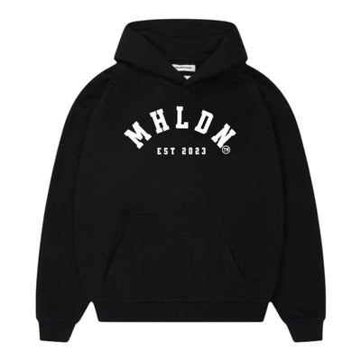 NAVY MH LDN PUFF PRINT HOODIES