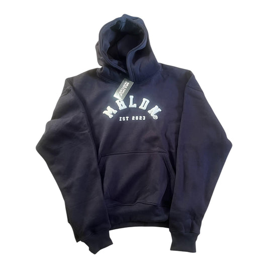 NAVY MH LDN PUFF PRINT HOODIES