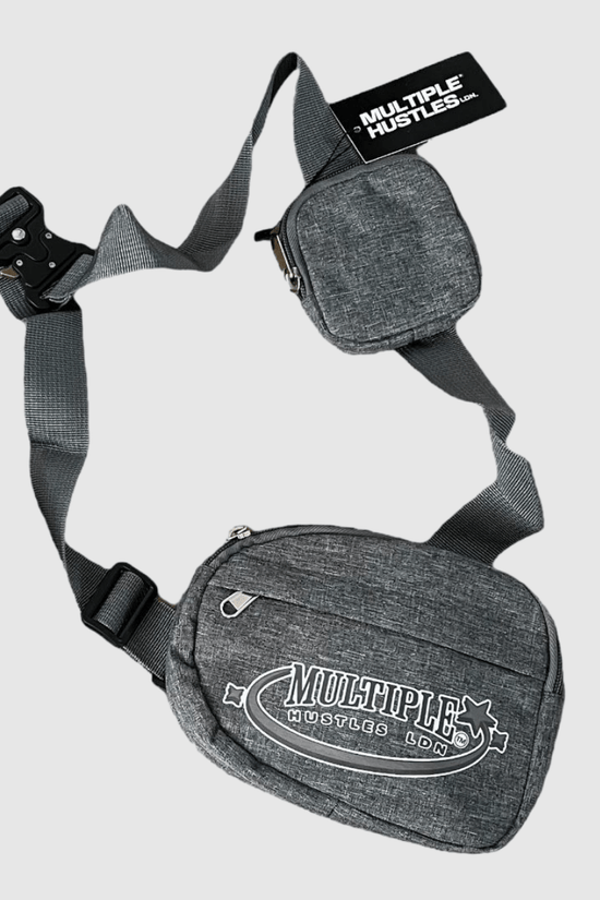 GREY MULTIPLE HUSTLES CROSS BAG