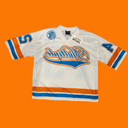 SUMMER WHITE/BLUE OVERSIZE JERSEY