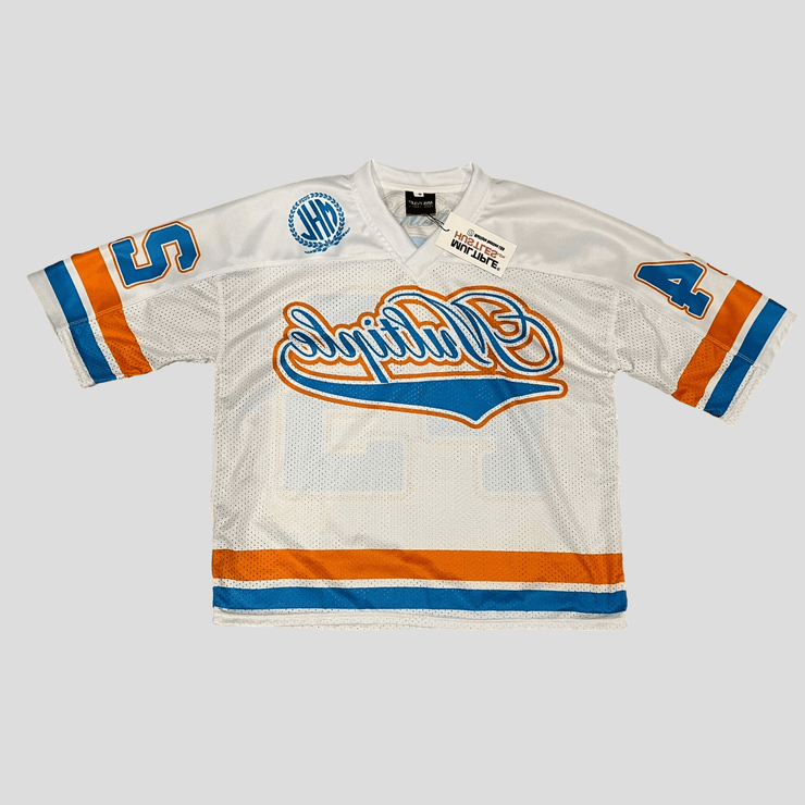 SUMMER WHITE/BLUE OVERSIZE JERSEY