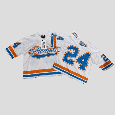 KIDS SUMMER WHITE/BLUE OVERSIZE JERSEY