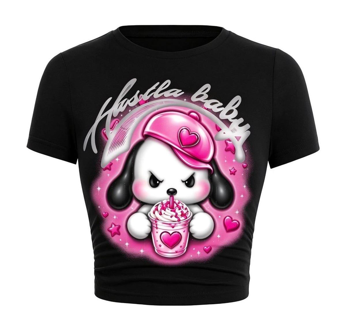 Hustle Baby Crop Tee