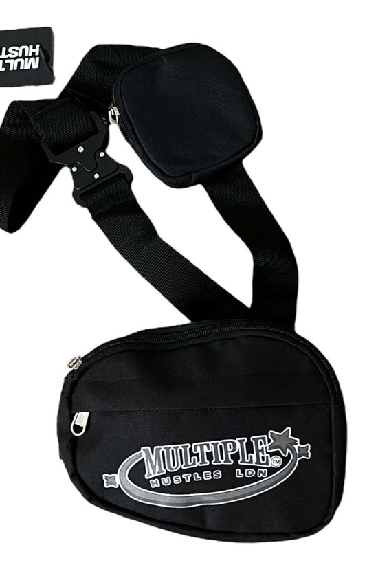 BLACK MULTIPLE HUSTLES CROSS BAG