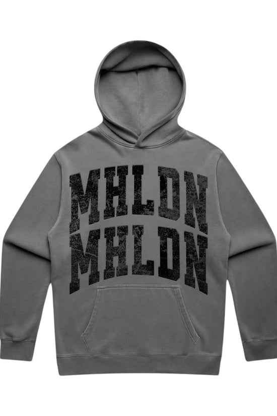 NAVY MH LDN PUFF PRINT HOODIES